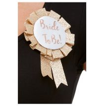 Badge Bride To Be Doré - Thème: Humour - Couleur: Doré - Taille: Taille Unique