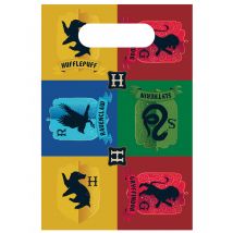 8 Sachets En Plastique Poudlard Harry Potter 16 X 23,5 Cm - Thème: Héros Et Super Méchants - Multicolore