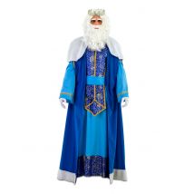 Déguisement Roi Mage Luxe Bleu Melchior Adulte - Thème: Crèche - Couleur: Bleu - Taille: M/L (52)