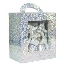 Kit Cotillons Argentés 10 Personnes - Thème: Anniversaire - Argenté / Gris