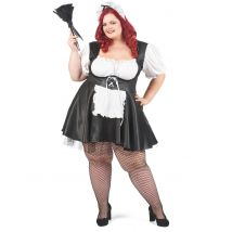 Déguisement Grande Taille Soubrette Femme - Thème: Black And White - Couleur: Noir - Taille: XXL