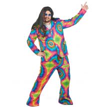 Déguisement Hippie Psychédélique Grande Taille Homme - Thème: Années 60'/70' - Couleur: Multicolore - Taille: XXL