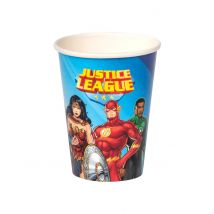 8 Gobelets En Carton Fsc Justice League 210 Ml - Thème: Personnages - Multicolore