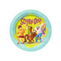 8 Assiettes En Carton Fsc Scooby-doo 23 Cm - Thème: Héros Et Super Méchants - Multicolore