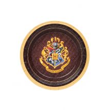 8 Petites Assiettes En Carton Fsc Harry Potter 18 Cm - Thème: Héros Et Super Méchants - Marron