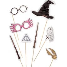 Kit Photobooth Harry Potter 8 Pièces - Thème: Magie Et Horreur - Multicolore