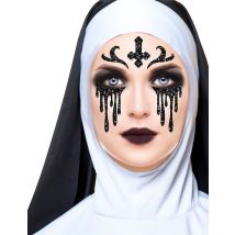 Tatouages pailletés nonne noire