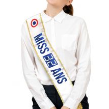 Echarpe De Miss Personnalisable Anniversaire Avec Diplôme Et Feutre - Thème: Anniversaire - Blanc