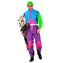 Déguisement Snowboarder Fluo Adulte - Thème: Années 80 : Pop, Fluo - Couleur: Multicolore - Taille: M
