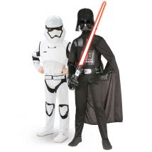 Déguisement De Couple Dark Vador Et Stormtrooper Enfant - Thème: Héros Et Super Méchants - Couleur: Noir - Taille: Taille Unique