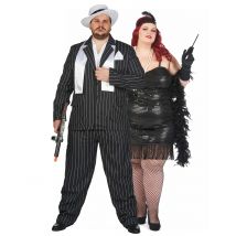 Déguisement De Couple Grande Taille Charleston Adulte - Thème: Charleston - Couleur: Noir - Taille: Taille Unique