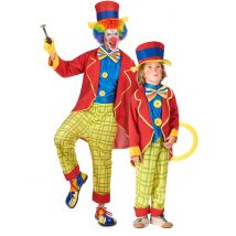 Déguisement De Couple Clown Amusant Père Et Fils - Thème: Clowns, Cirque - Couleur: Multicolore - Taille: Taille Unique