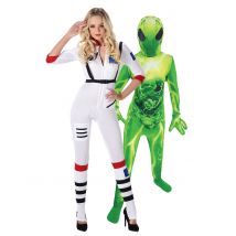 Déguisement De Couple Astronaute Et Extraterrestre Mère Et Enfant - Thème: Espace - Couleur: Blanc - Taille: Taille Unique