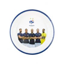 6 Assiettes Fff Rondes 23 Cm - Thème: Nationalité Et Supporters - Couleur: Blanc - Taille: Taille Unique
