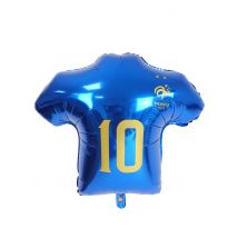 Ballon Aluminium Fff En Forme De Maillot 60 Cm - Thème: Nationalité Et Supporters - Couleur: Bleu - Taille: Taille Unique
