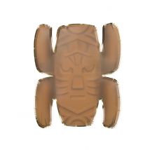 2 Plateaux Totem Aventurier - Thème: Hawaï - Couleur: Marron - Taille: Taille Unique