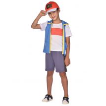 Déguisement Sacha Pokémon Enfant - Thème: Manga - Couleur: Multicolore - Taille: 4 - 6 ans (110 cm)