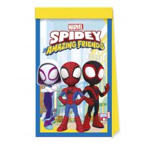 4 Sacs Cadeaux Spidey Et Ses Amis - Thème: Héros Et Super Méchants - Rouge