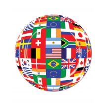 8 Assiettes Drapeaux Pays Du Monde 23 Cm - Thème: Nationalité Et Supporters - Multicolore