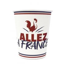 6 Gobelets Allez La France - Thème: Nationalité Et Supporters - Blanc
