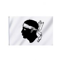 Drapeau Supporter Corse 150 X 90 Cm - Thème: Peuples Du Monde - Noir