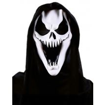 Masque Latex Dark Skull - Thème: Magie Et Horreur - Couleur: Noir - Taille: Taille Unique