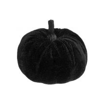 Citrouille Velours Noir 7 Cm - Thème: Citrouilles Et Araignées - Noir