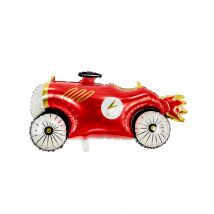 Ballon aluminium voiture de course rouge 111 x 63 cm