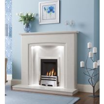 Fireside Carmela Polar White Marble Fireplace