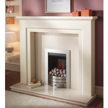 Crystal Fires Slimline Radiant Inset Gas Fire with Coals  Brass Trim & Grace Fret