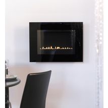 Eko Fires 5060 Black Glass Wall Mounted Flueless Gas Fire