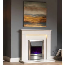 Gallery Collection Hopton Stainless Steel Inset Electric Fire