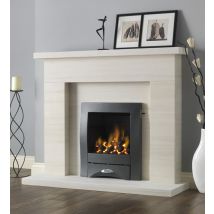 PureGlow Drayton Limestone Fireplace