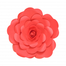 Fleur En Papier Rose Rouge 30 cm