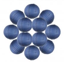 Lot de 12 Boules Japonaises Bleu Navy 30 cm