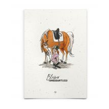 Strohpapier-Postkarte