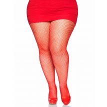 Rote Netzstrumpfhose für Damen