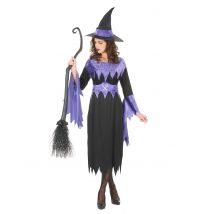 Hexenkostüm mit Hut für Damen Halloween