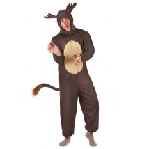 Braunes Rentierkostüm für Erwachsene zu Weihnachten