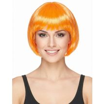 Kurze orangefarbene Perücke für Damen