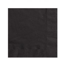 50 schwarze Papierservietten 33 × 33 cm