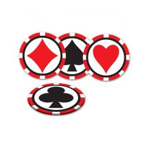 8 Casino-Untersetzer 8,9 cm