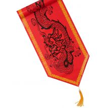 Tischläufer aus Kunststoff Drache rot 28 cm x 1,8 m