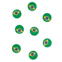 150 Tischkonfetti mit brasilianischer Flagge