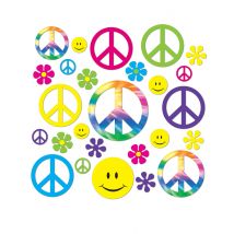 42 Hippie-Dekorationen aus Karton