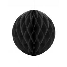 Wabenball aus Papier schwarz 20 cm