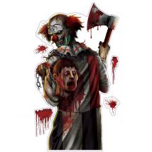 Blutiger Clown-Aufkleber Halloweens