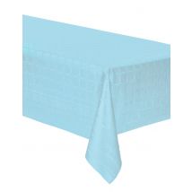 Pastellblaue Tischtuchrolle mit Damast-Muster 6 Meter