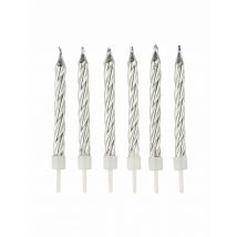 12 Geburtstagskerzen silber