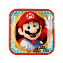 8 Pappteller Super Mario 23 cm